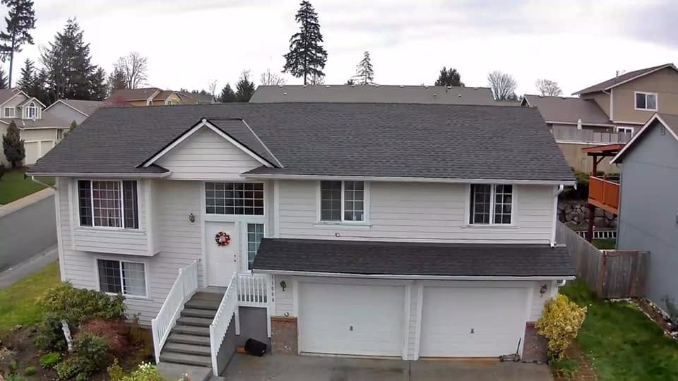 House exterior and shingle roof